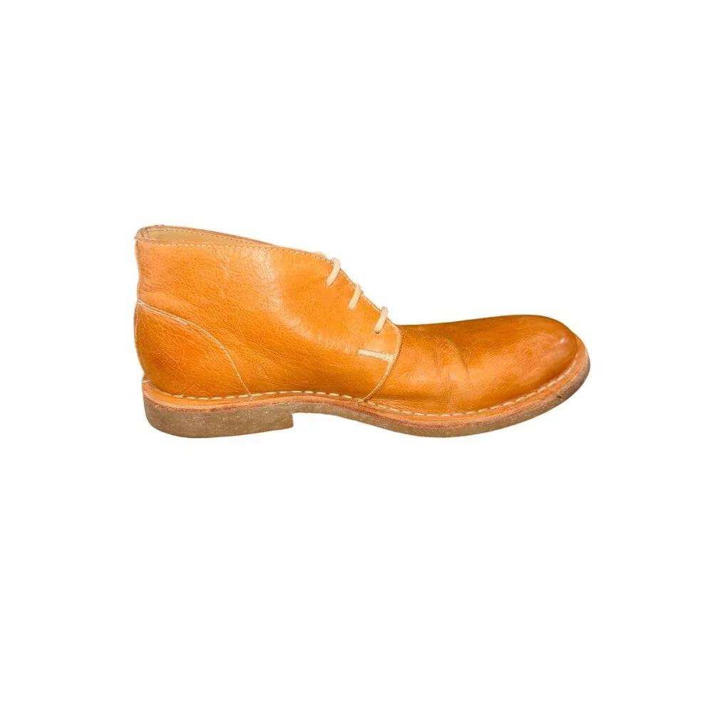 Cole Haan Glenn Cognac Leather Chukka Boots Amber Tan 8 Luxury Office City Money